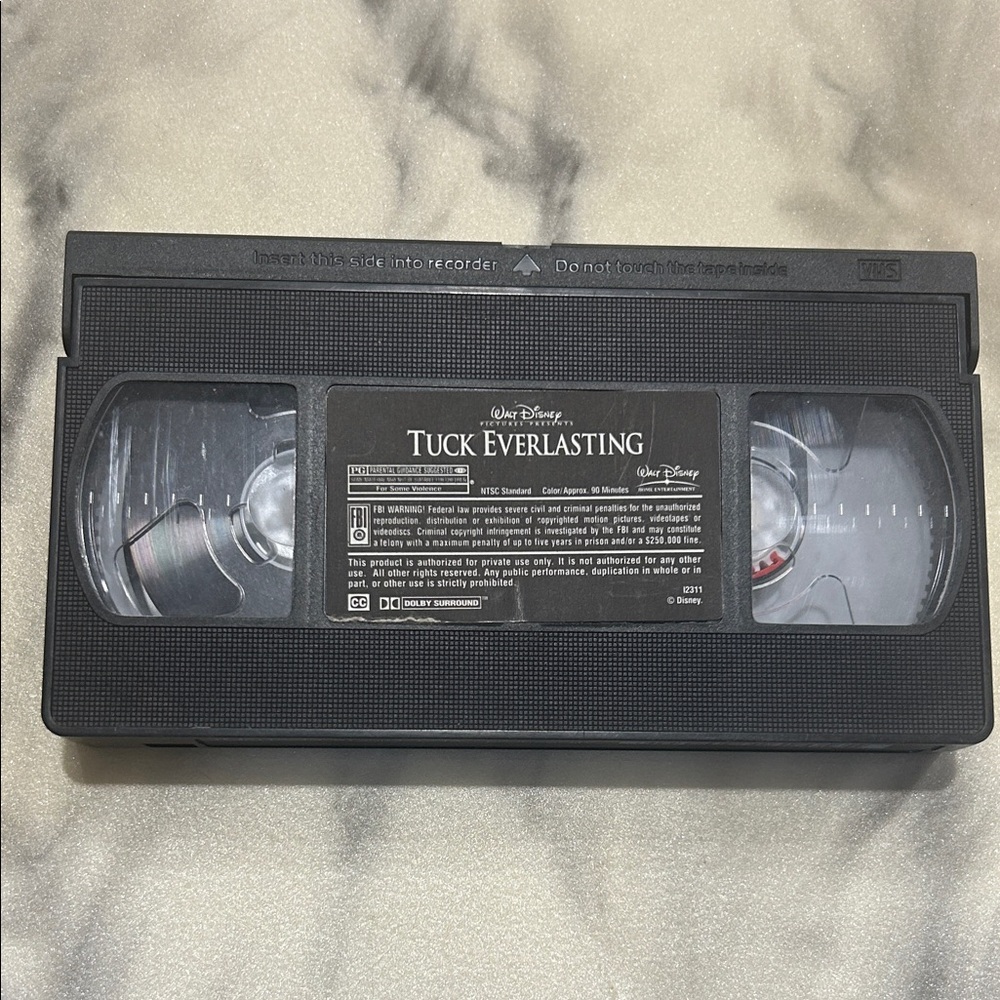Disney Tuck Everlasting VHS Tape